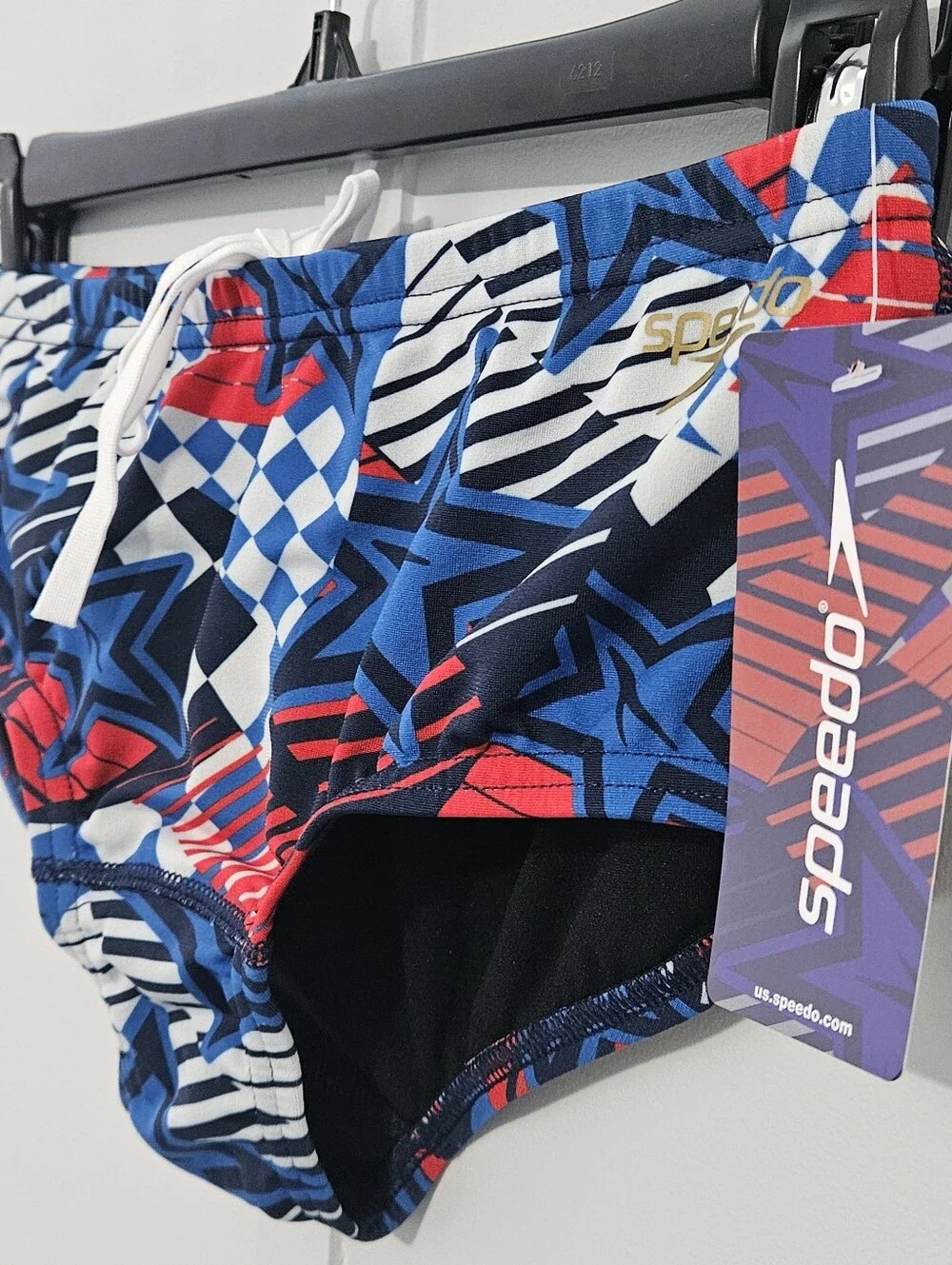 Speedo Endurance Size 28 Overdrive True Cobalt Boys Mens Swim Trunks with Elasti